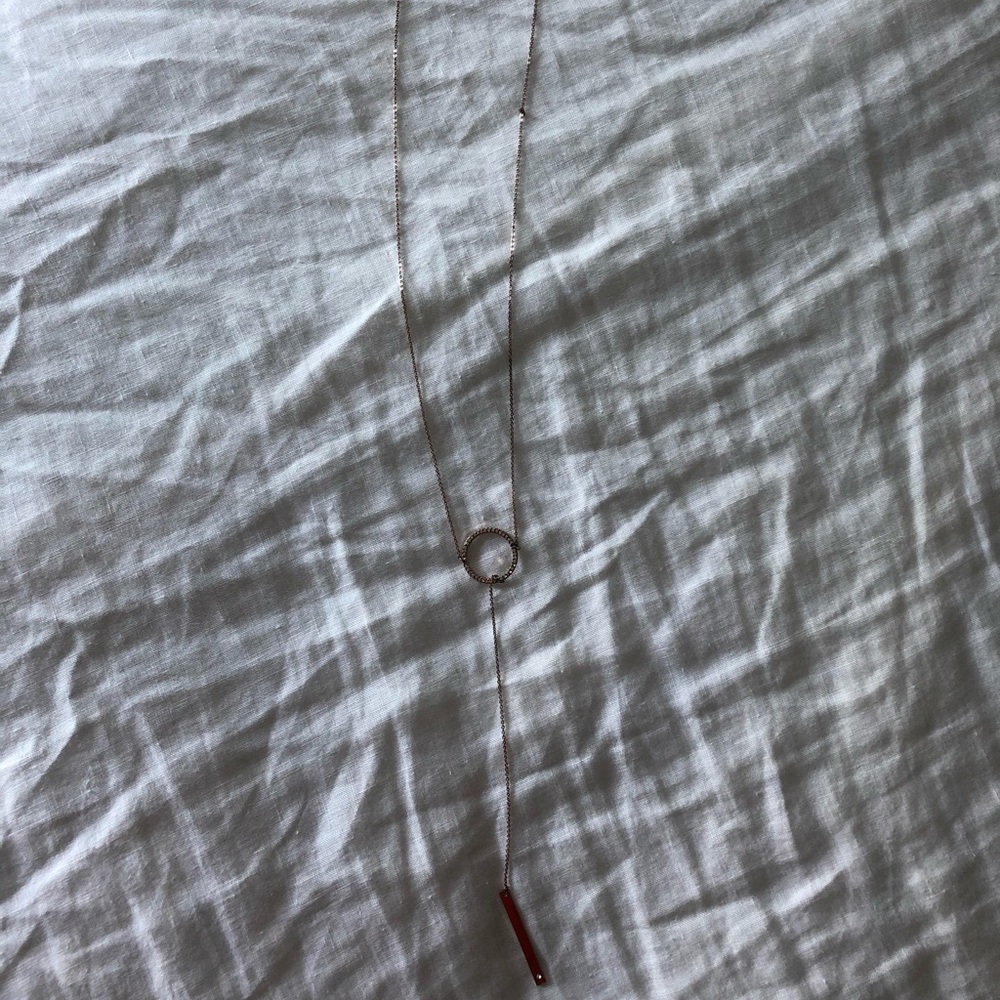 Rose gold Lariat necklace